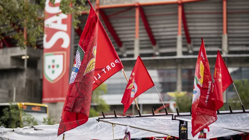 Bandeiras Do Benfica Junto Ao Estádio