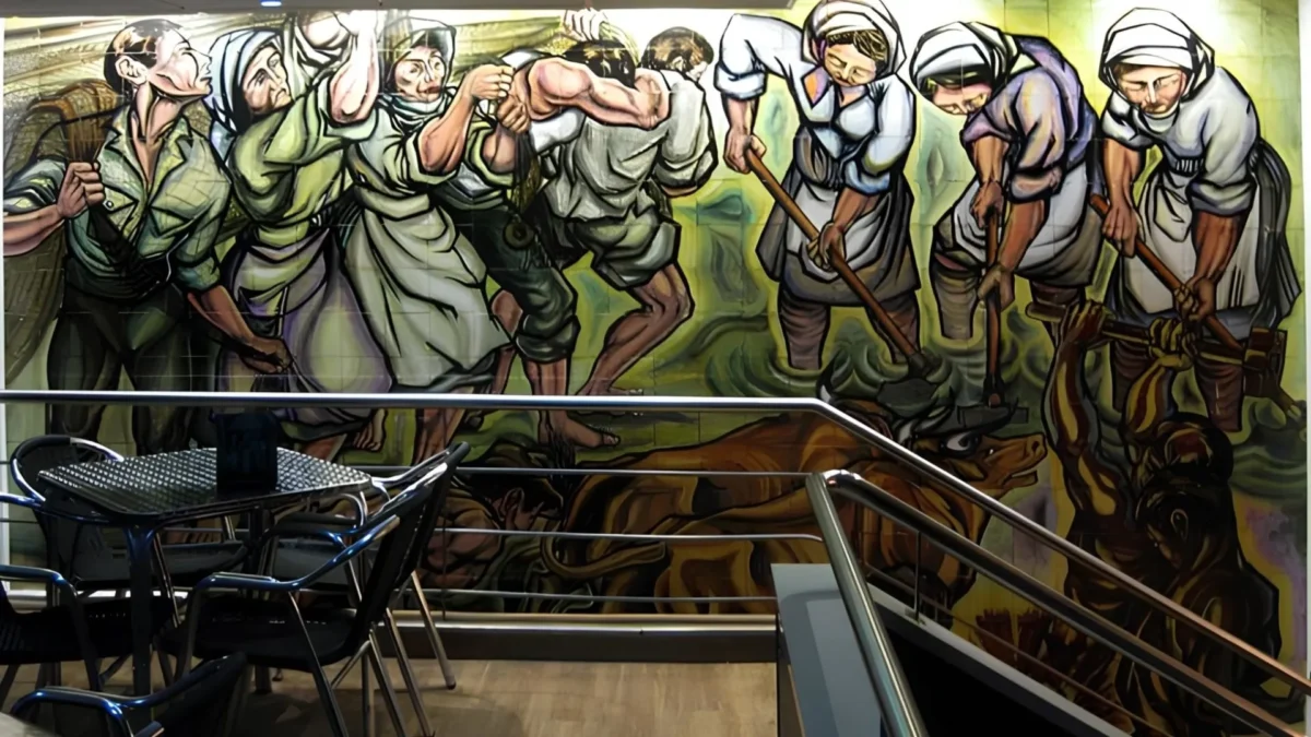 Painel De Azulejos De Vasco Berardo No Cafe Mandarim